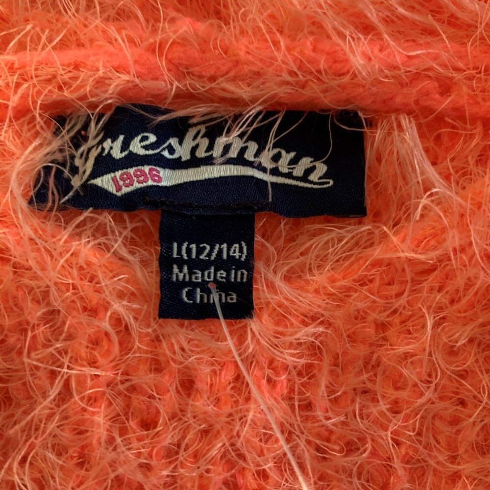 Freshman Neon Mango L Chenille Eyelash Sweater - Picture 7 of 7